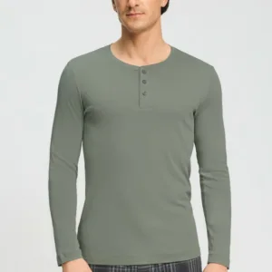 Camiseta manga con botones Hanro